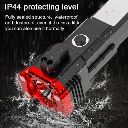 super Powerful 2-in-1 3000mah Emergency Flashlight & Charging Bank Waterproof LED Powerful Torch 1KM Range Torch Light High Power Long Distance 1 km,1000 Meter Long Range, 3300 mAh / High Battery Back up Water Resistance Rechargeable Led